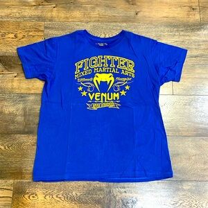 Venom men’s fighter T-shirt XXL blue and yellow